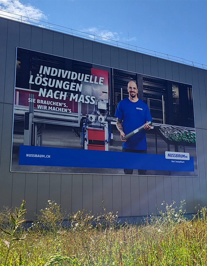 Grossformatblache mit Spannrahmen