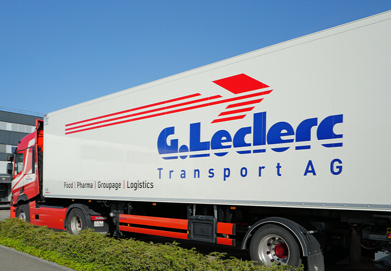 LKW mit Leclerc Beschirftung