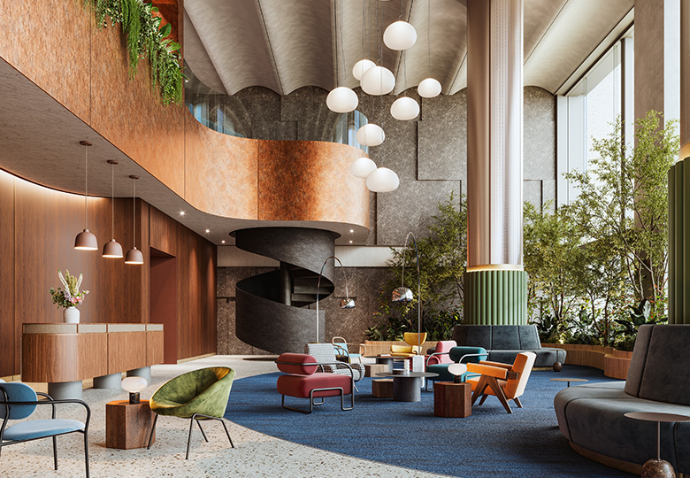 Grosser Raum mit Designfolien