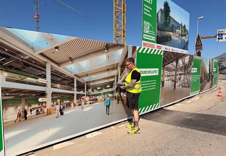 Montage der Gäupark Blache