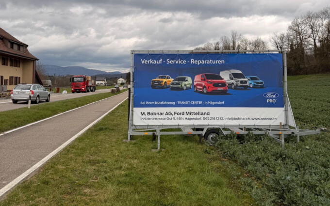 Vermietung Werbeblachen