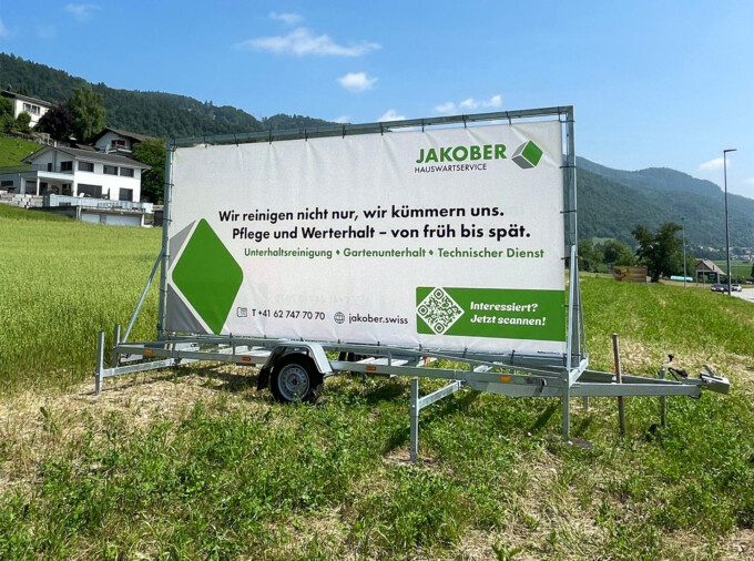 Vermietung Werbeblachen